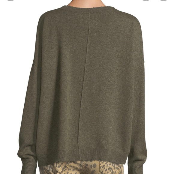 NWOT Current Elliot cashmere blend distressed sweater - Picture 2 of 9